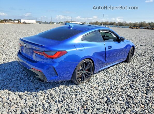 WBA83AP0XNCK23977 2022 BMW M4 Blue Trasero derecho