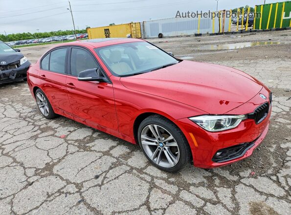 WBA8D9C53JA615850 2018 BMW 3 SERIES Красный Передняя правая четверть