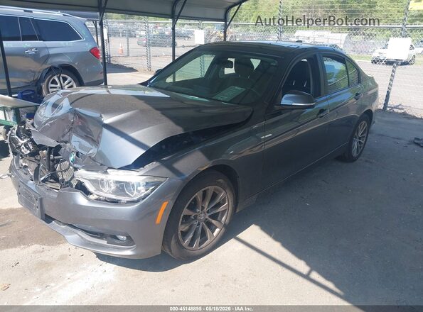 WBA8E5G54JNU47404 2018 BMW 3 SERIES Gray წინა მარცხენა ხედი სამი მეოთხედიდან