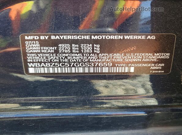 WBA8Z5C57GGS37659 2016 BMW 7 SERIES Blue 