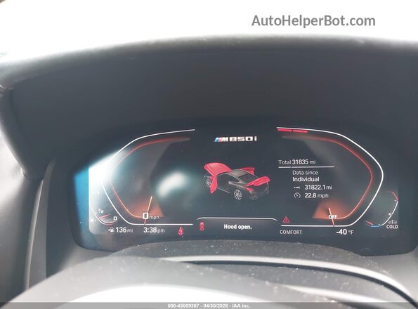 WBABC4C03PCL57486 2023 BMW M8 Серый Вид задних сидений