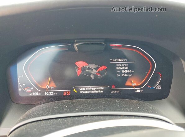 WBAGV2C00NCJ99156 2022 BMW 8 SERIES Charcoal Instrument cluster view