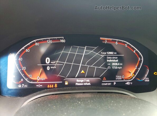 WBAGV4C02LCD69352 2020 BMW 8 SERIES Gray Instrument cluster view