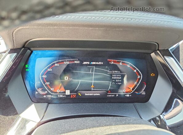 WBAHF9C09LWW64569 2020 BMW Z4 Black Вид щитка приладів