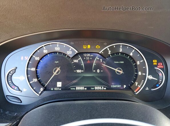 WBAJA5C5XKWW09020 2019 BMW 5 SERIES Белый Вид щитка приборов