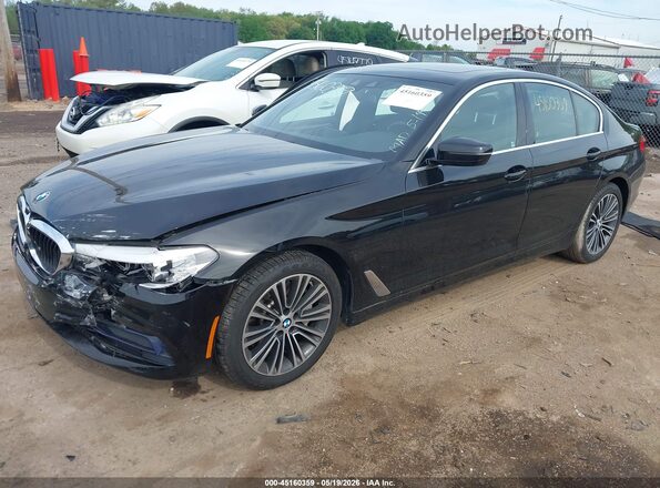 WBAJA7C53KWW24082 2019 BMW 5 SERIES Black წინა მარცხენა ხედი სამი მეოთხედიდან