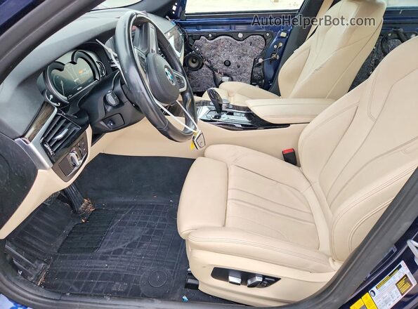 WBAJA9C54KB389503 2019 BMW 5 SERIES Blue წინა სალონის ხედი