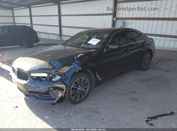 WBAJB1C50KB375757 2019 BMW 5 SERIES Black წინა მარცხენა ხედი სამი მეოთხედიდან