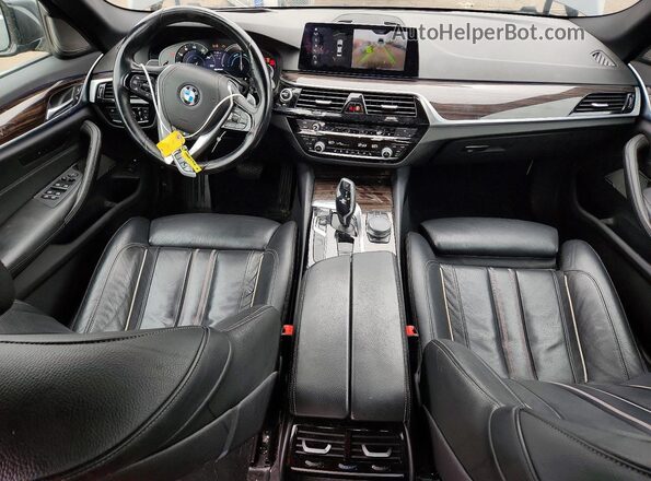 WBAJB1C58JB084065 2018 BMW 5 SERIES Charcoal წინა პანელის ხედი