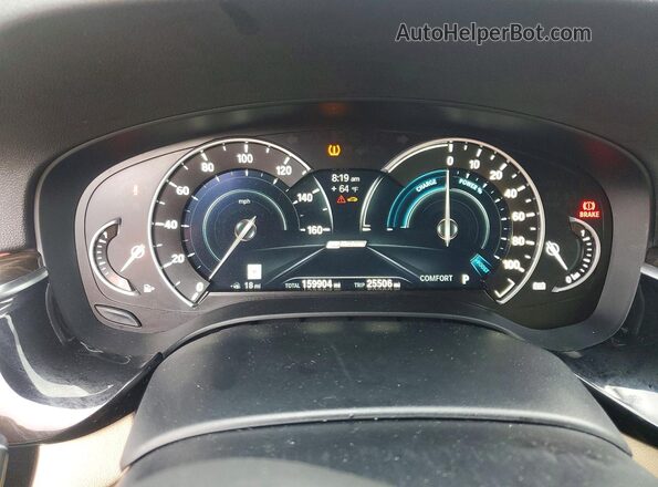 WBAJB1C5XKB375586 2019 BMW 5 SERIES Blue Vista del cuadro de instrumentos