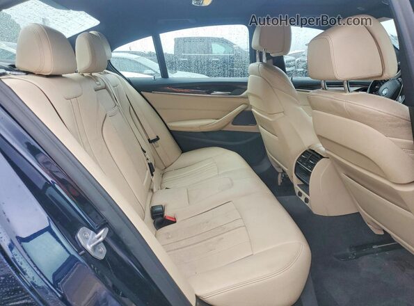 WBAJB1C5XKB375586 2019 BMW 5 SERIES Blue Vista de los asientos traseros