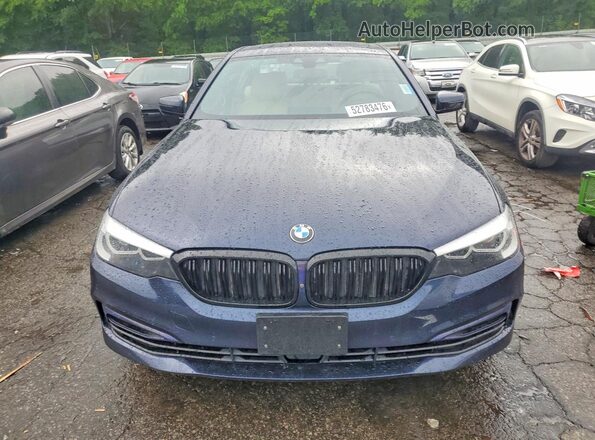 WBAJB1C5XKB375586 2019 BMW 5 SERIES Blue Vista frontal