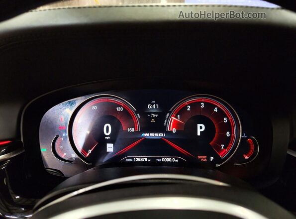 WBAJB9C52JB035796 2018 BMW 5 SERIES Blue Սարքավորումների վահանակի տեսք