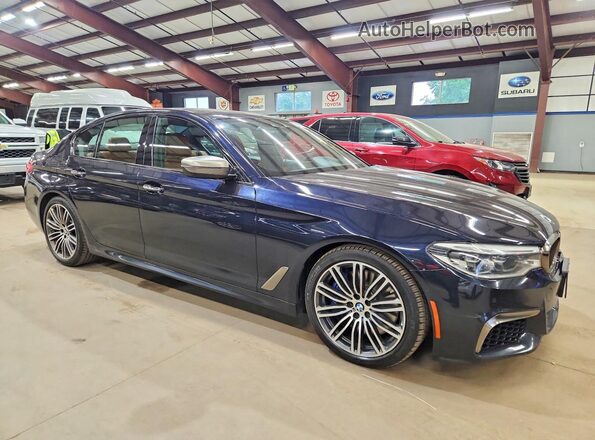 WBAJB9C52JB035796 2018 BMW 5 SERIES Blue Առջևի աջ