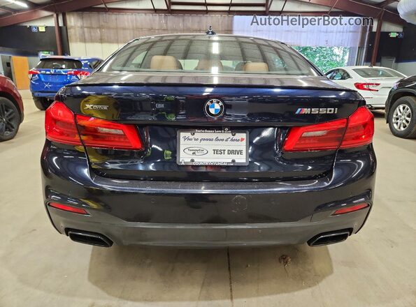 WBAJB9C52JB035796 2018 BMW 5 SERIES Blue Հետևի տեսք