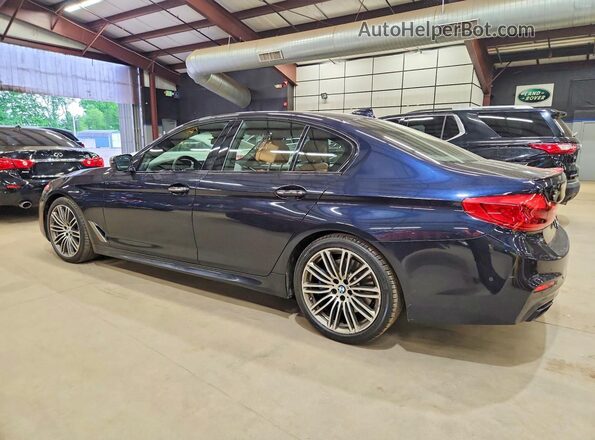WBAJB9C52JB035796 2018 BMW 5 SERIES Blue Հետևի ձախ