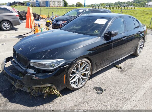 WBAJB9C52JG464486 2018 BMW 5 SERIES Black წინა მარცხენა ხედი სამი მეოთხედიდან