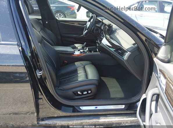 WBAJB9C52JG464486 2018 BMW 5 SERIES Black წინა სალონის ხედი