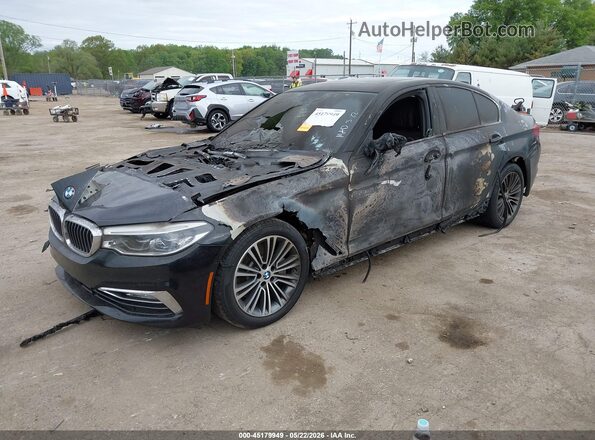 WBAJD1C58JG474869 2018 BMW 5 SERIES Black Przód lewy