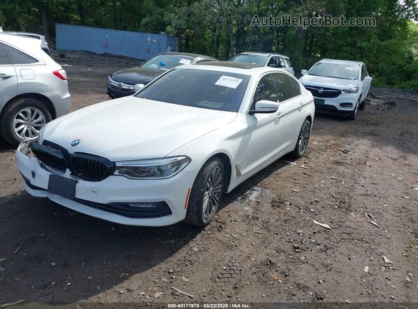 WBAJE7C31HG887032 2017 BMW 5 SERIES White წინა მარცხენა ხედი სამი მეოთხედიდან