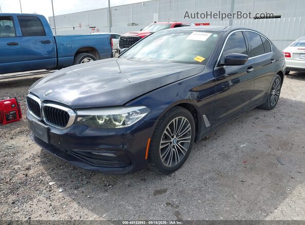 WBAJE7C50JWC56207 2018 BMW 5 SERIES Blue Vista tres cuartos delantera izquierda