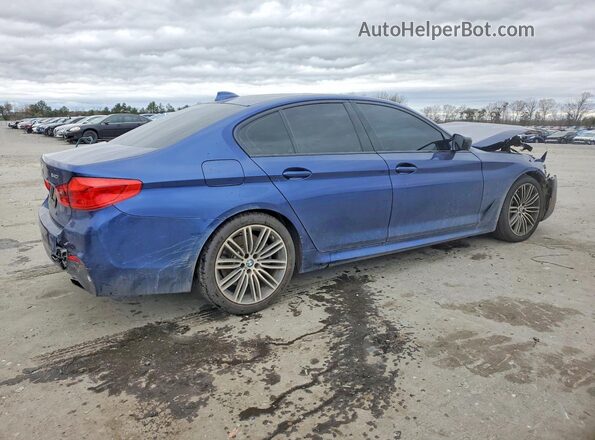 WBAJE7C58KWW14586 2019 BMW 5 SERIES Blue Задня права чверть