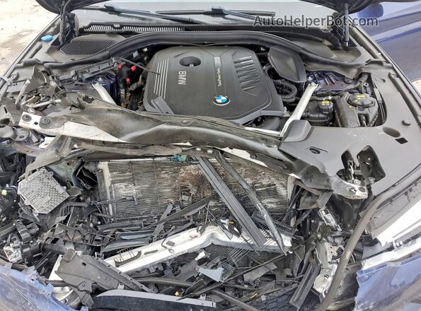 WBAJE7C58KWW14586 2019 BMW 5 SERIES Blue Вид задньої частини салону