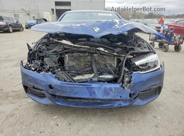 WBAJE7C58KWW14586 2019 BMW 5 SERIES Blue Вид спереду