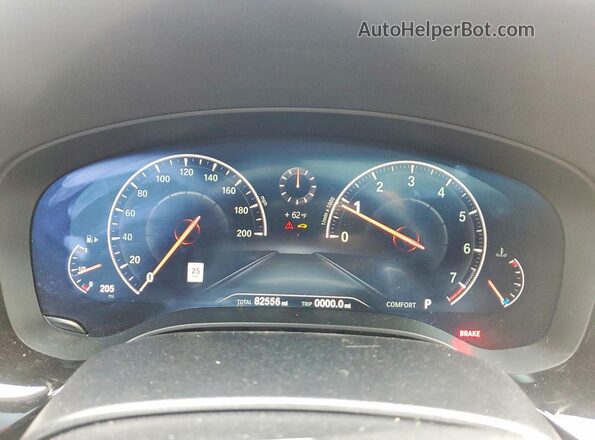 WBAJE7C58KWW14586 2019 BMW 5 SERIES Blue Вид щитка приладів