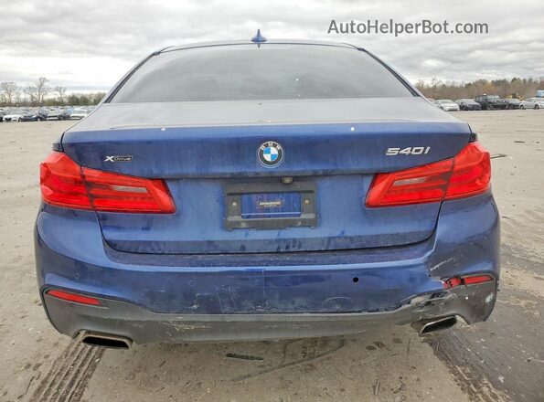 WBAJE7C58KWW14586 2019 BMW 5 SERIES Blue Вид ззаду