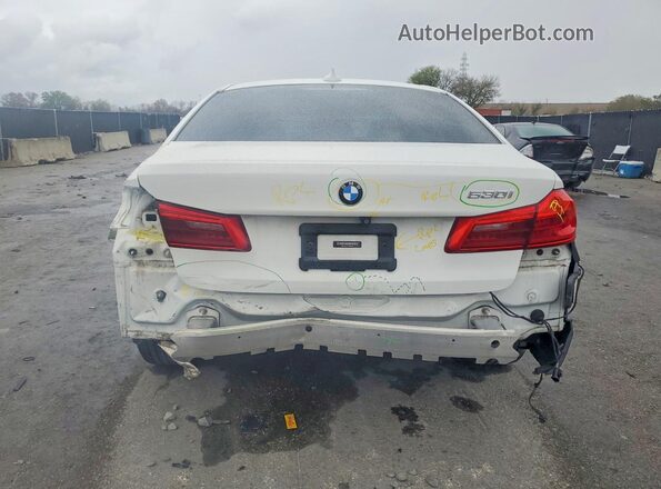 WBAJR3C01LWW67987 2020 BMW 5 SERIES White Rear view