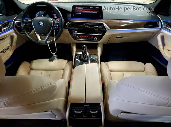 WBAJR7C06LWW62520 2020 BMW 5 SERIES Blue წინა პანელის ხედი