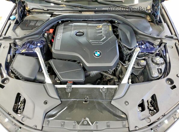 WBAJR7C06LWW62520 2020 BMW 5 SERIES Blue უკანა სალონის ხედი