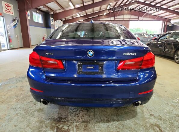 WBAJR7C06LWW62520 2020 BMW 5 SERIES Blue უკანა ხედი