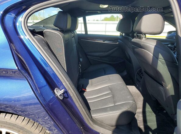 WBAJR7C07LCD65602 2020 BMW 5 SERIES Blue უკანა სავარძლების ხედი