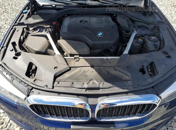 WBAJR7C07LCD65602 2020 BMW 5 SERIES Blue უკანა სალონის ხედი