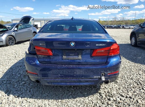 WBAJR7C07LCD65602 2020 BMW 5 SERIES Blue უკანა ხედი