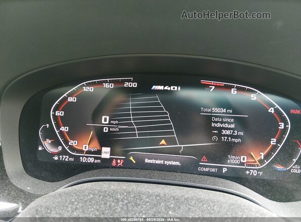 WBAJS1C01LCD39739 2020 BMW 5 SERIES White Հետևի նստատեղերի տեսք