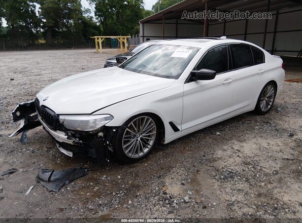 WBAJS1C01LCD39739 2020 BMW 5 SERIES White Առջևի ձախ երեք քառորդ տեսարան