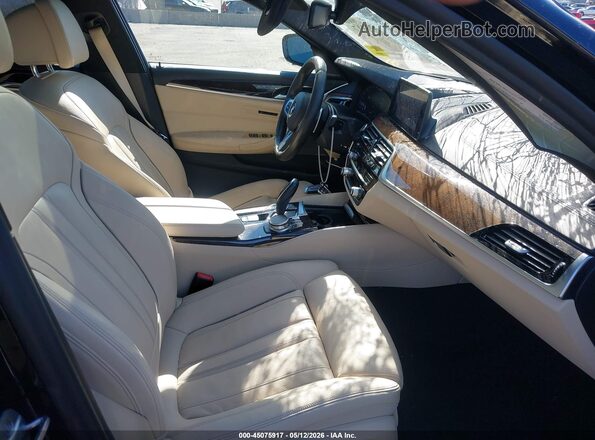 WBAJS7C08LBN96743 2020 BMW 5 SERIES Black წინა სალონის ხედი