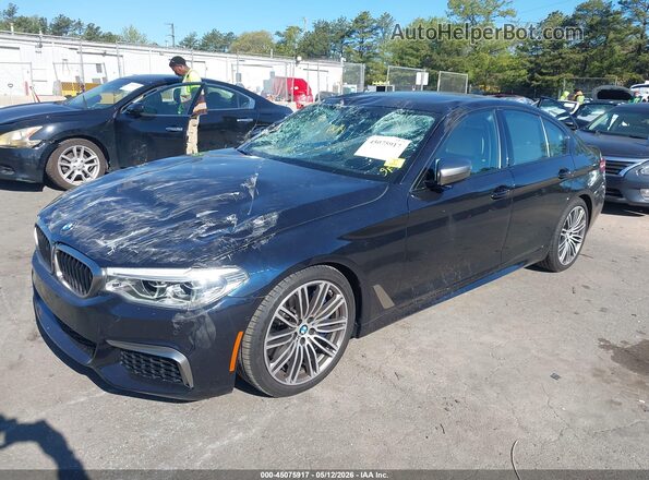WBAJS7C08LBN96743 2020 BMW 5 SERIES Black წინა მარცხენა ხედი სამი მეოთხედიდან