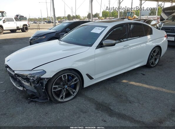 WBAJS7C09LCD45856 2020 BMW 5 SERIES White Vista tres cuartos delantera izquierda
