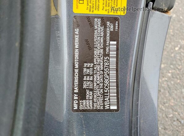 WBALL5C58GP557875 2016 BMW Z4 Gray ძრავის განყოფილების ხედი