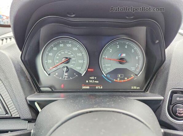 WBS1H9C58HV786341 2017 BMW M2 Black Instrument cluster view