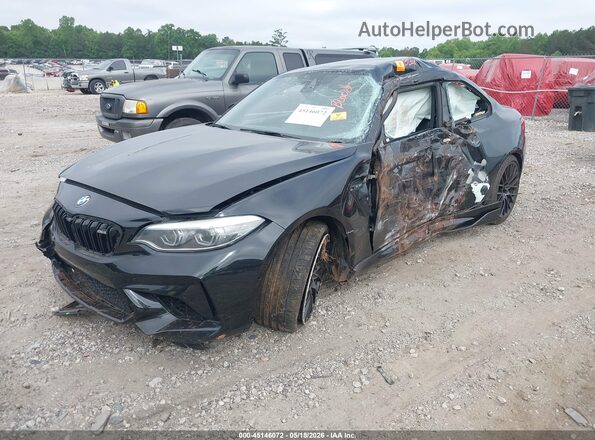 WBS2U7C04L7E75000 2020 BMW M2 Black წინა მარცხენა ხედი სამი მეოთხედიდან