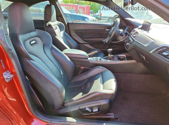 WBS2U7C51KVB09307 2019 BMW M2 Orange Vista de los asientos traseros