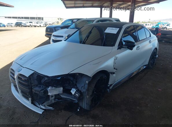 WBS33AY0XRFR81259 2024 BMW M3 Белый Передняя левая четверть