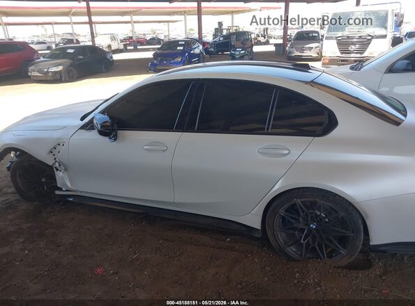 WBS33AY0XRFR81259 2024 BMW M3 Белый Панорамный вид салона 360°
