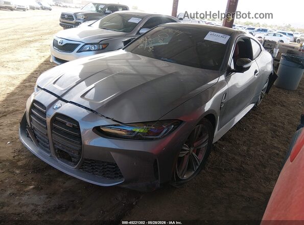 WBS33AZ06NCL70932 2022 BMW M4 Gray წინა მარცხენა ხედი სამი მეოთხედიდან