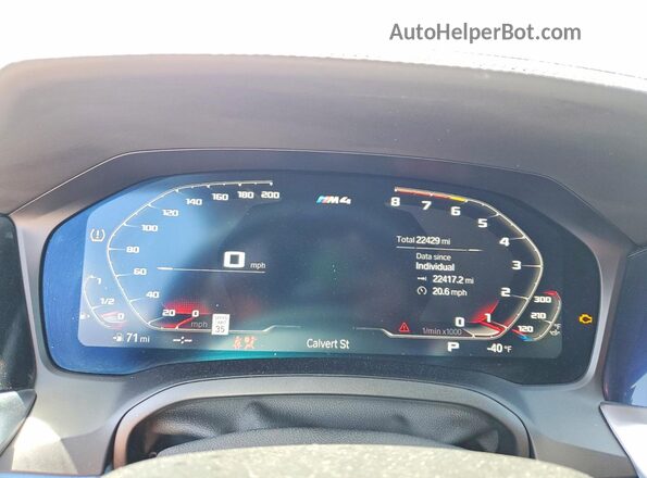 WBS33AZ09PCM18474 2023 BMW M4 Blue Вид щитка приладів